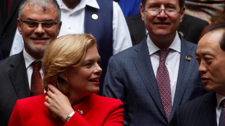 Bundeslandwirtschaftsministerin Julia Klöckner mit ihren Amtskollegen beim Treffen in Buenos Aires.