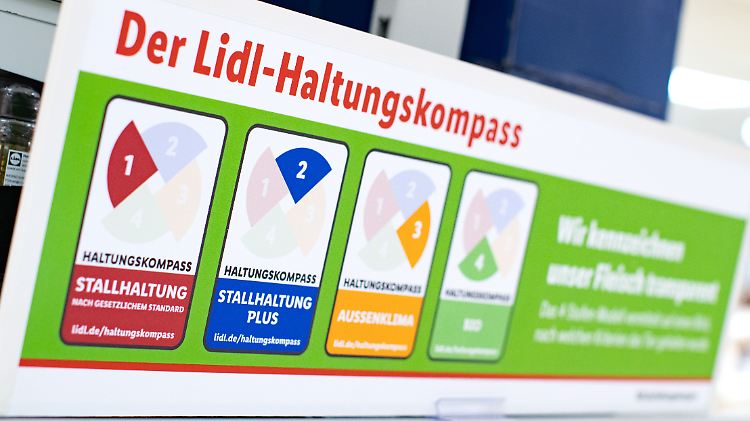 Erklärtes Ziel von Lidl ist es, dass bereits Anfang kommenden Jahres rund die Hälfte der Fleischprodukte mindestens der Stufe zwei entsprechen.