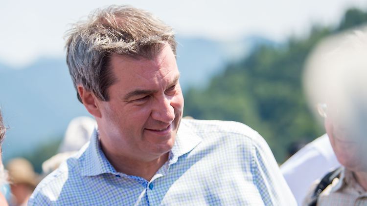 Blieb bei dem Vorfall unverletzt: Bayerns CSU-Ministerpräsident Markus Söder.