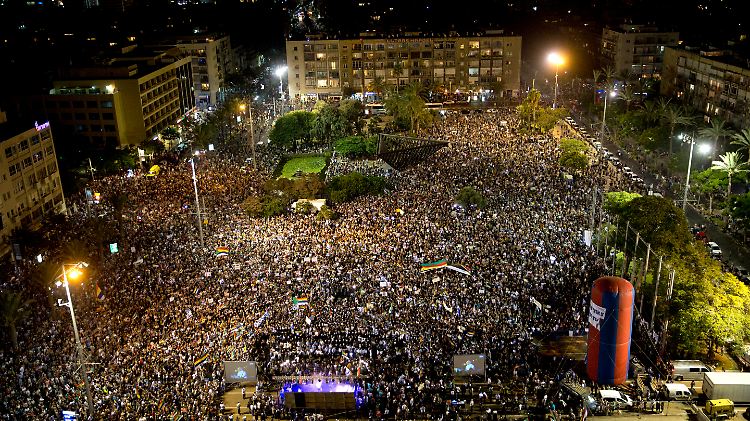 Zehntausende Israelis demonstrierten gegen das "Nationalitätsgesetz".