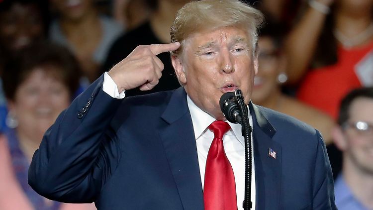 Trump hielt am Wochenende eine Wahlkampfrede in Ohio - nebenbei fand er Zeit, seine Handelspolitik bei Twitter zu erklären.