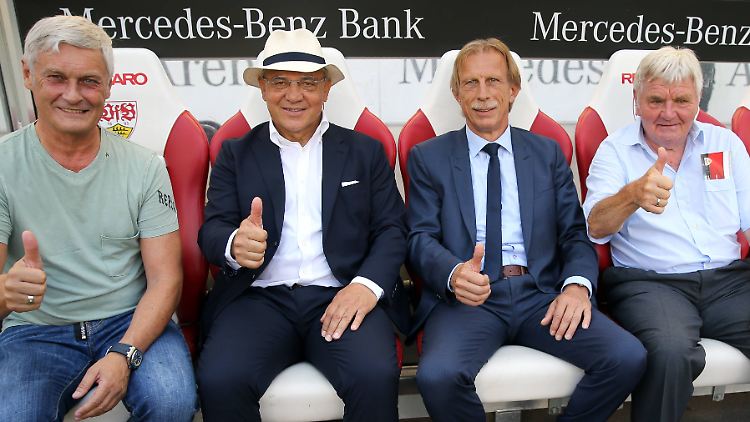 Ob sich Tayfun Korkut in die Riege der ehemaligen VfB-Erfolgstrainer Armin Veh, Felix Magath, Christoph Daum und Jürgen Sundermann (v.l.n.r.) einreiht?