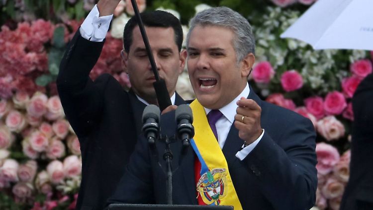Iván Duque bei seiner Amtseinführung.