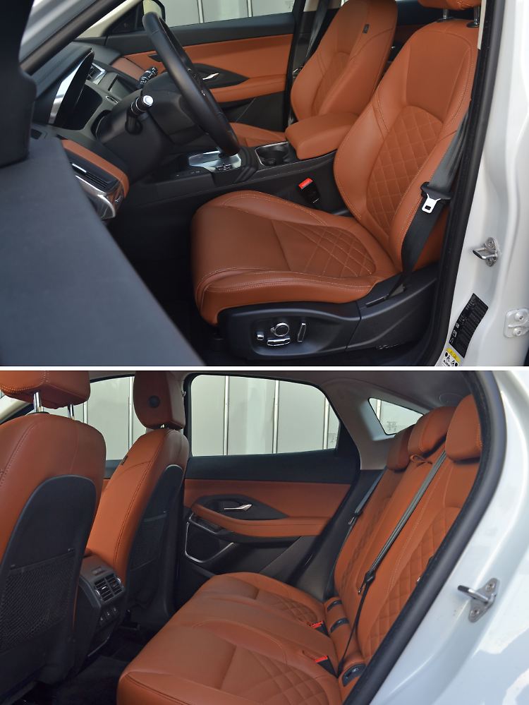 Ordentliches Platzangebot und guten Langstreckenkomfort finden die Reisenden im Jaguar E-Pace.