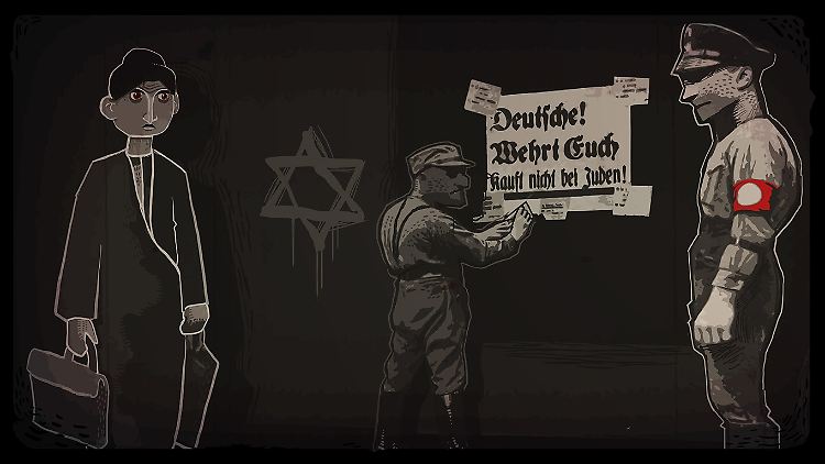 In dieser Version des Computerspiels "Through the Darkest of Times" ist das Hakenkreuz noch nicht zu sehen.