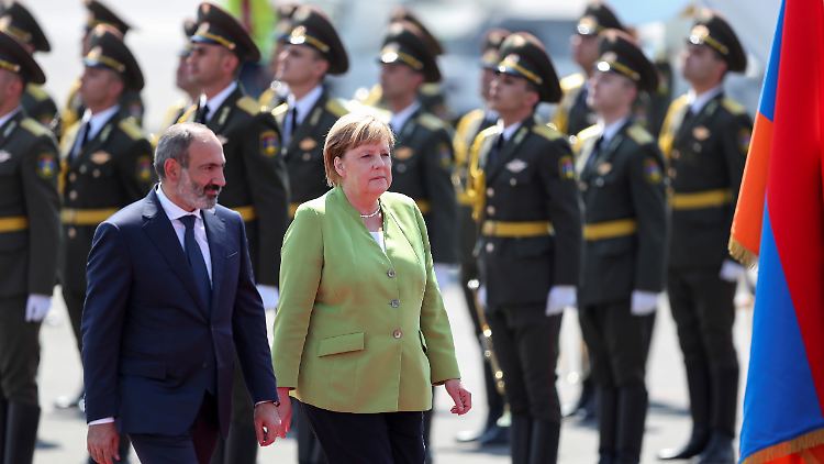 Nikol Paschinjan empfing Angela Merkel in Armeniens Hauptstadt Eriwan.