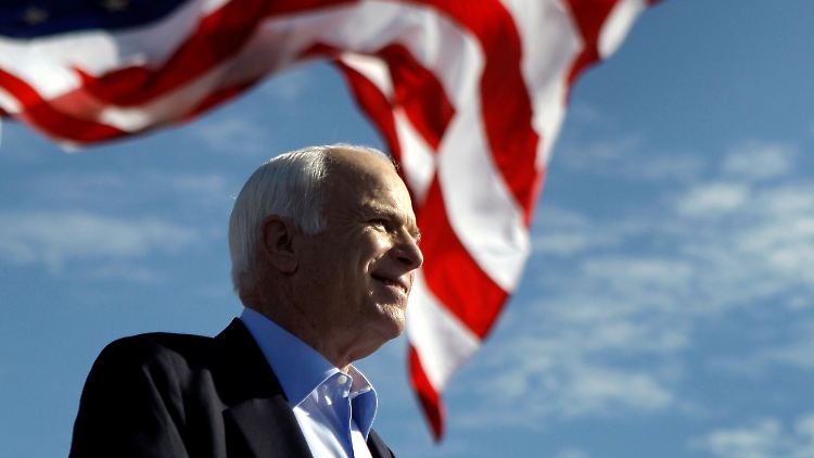 John McCain als Präsidentschaftskandidat in Tampa Anfang November 2008.