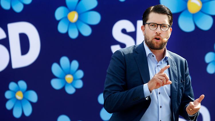 Jimmie Åkesson und seine Schwedendemokraten könnten den zweiten Platz belegen.