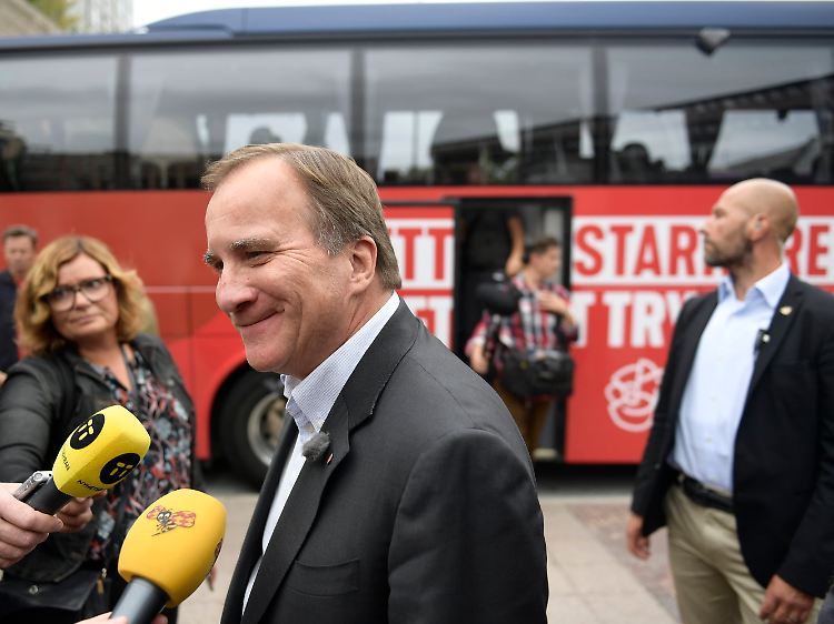 Kann Stefan Löfven Regierungschef bleiben? Für die Sozialdemokraten werden Verluste prognostiziert.