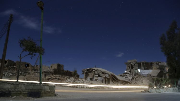 Eine Straßenszene aus Idlib