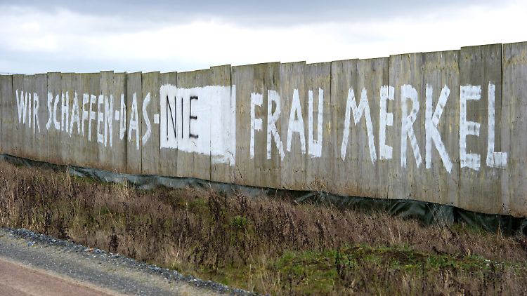 Eine klare Botschaft an die Kanzlerin - gesehen in Rambin auf der Insel Rügen.