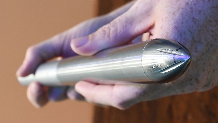 Der als Maulwurf bezeichnete Teil der Marssonde HP3, sieht aus wie eine Mini-Rakete.
