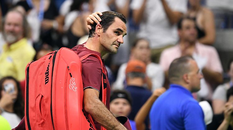 Abschie aus New York: Roger Federer.