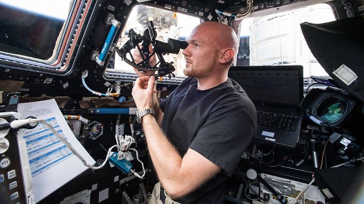 Alexander Gerst an Bord der ISS.