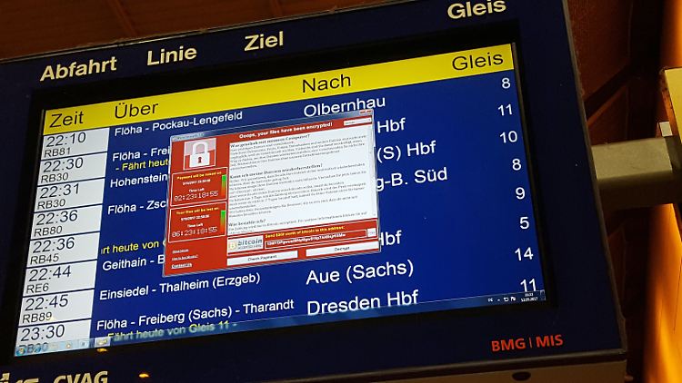 Auch die Deutsche Bahn war von dem Virus "WannaCry" betroffen.