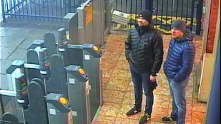 London verdächtigt die Russen Alexander Petrov und Ruslan Boshirov des Anschlags auf Skripal.