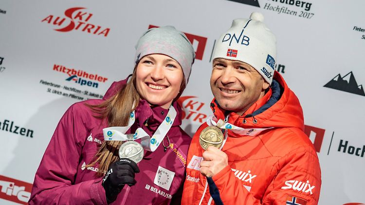 Überaus erfolgreiches Ehepaar: Darja Domratschewa und Ole Einar Björndalen.
