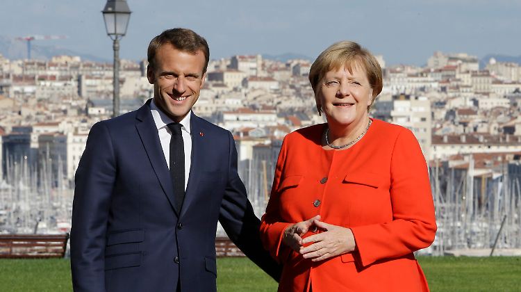 Sind einer Meinung: Emmanuel Macron und Angela Merkel. 