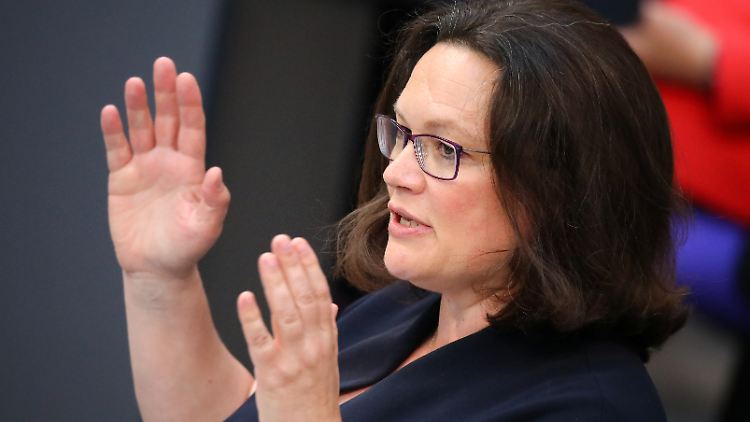 SPD-Chefin Andrea Nahles will keine deutschen Soldaten nach Syrien schicken.
