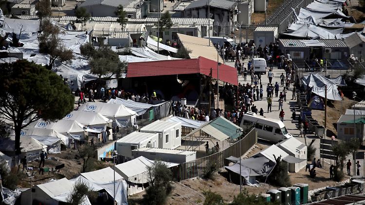 Flüchtlingslager auf der Insel Lesbos.