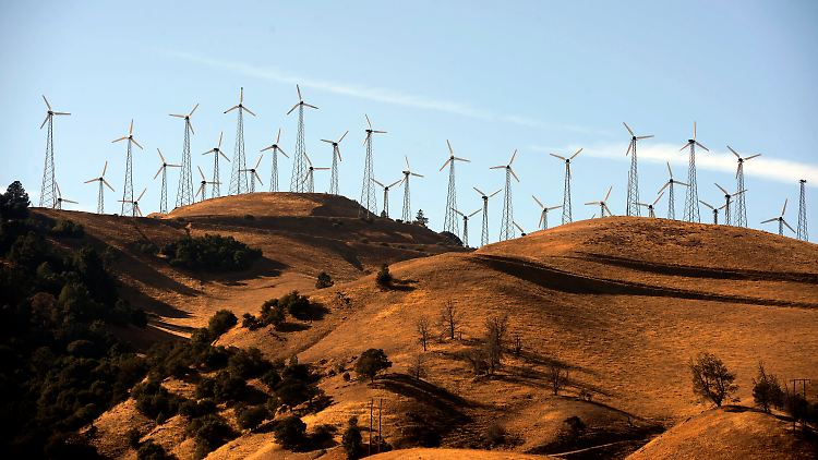 Windräder sind in Kalifornien kein seltenes Bild.