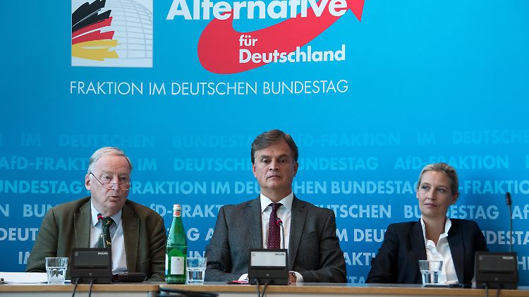 Alice Weidel (rechts) und Alexander Gauland (links), die Vorsitzenden der AfD-Bundestagsfraktion, stellten ihre Pläne vor.