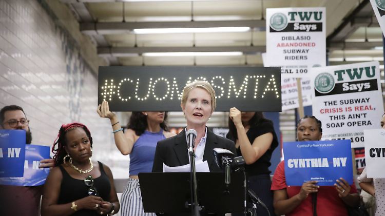 Die New Yorker U-Bahn zu modernisieren, ist eines der Ziele von Cynthia Nixon.