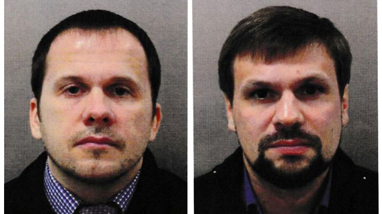 Die beiden vermutlichen Skripal-Attentäter Alexander Petrow und Ruslan Boschirow.