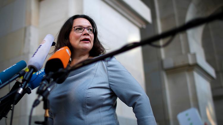 SPD-Chefin Nahles machte Anfang der Woche mit ihrem kategorischen Nein zu einem Syrien-Einsatz auf sich aufmerksam.