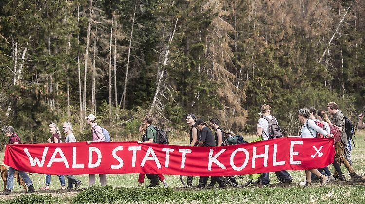 Aktivisten am Hambacher Wald.
