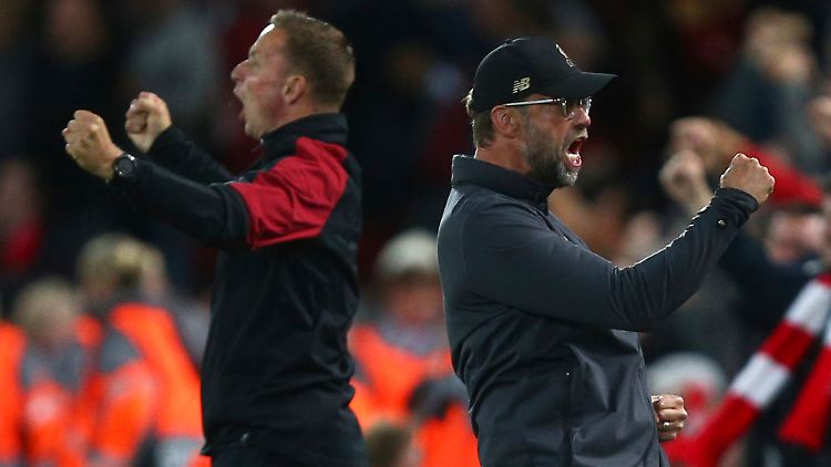 Schrie vor Glück: Liverpool-Coach Jürgen Klopp nach dem Siegtor gegen Paris in der Nachspielzeit.
