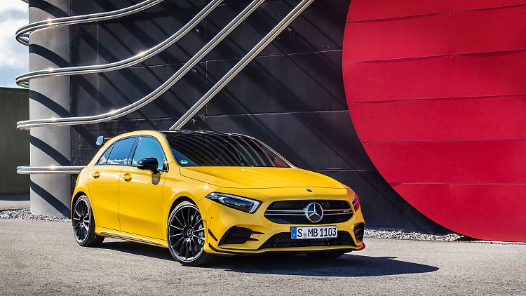 Serienmäßig bekommt der A 35 4Matic 18-Zoll-Räder. Die hier gezeigten 19-Zöller sind optional.