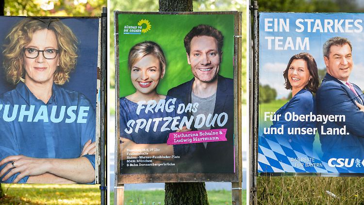 Wahlplakate in Bayern