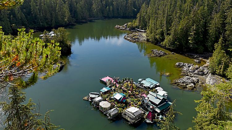 Seit 20 Jahren basteln Catherine King und Wayne Adams an ihrem schwimmenden Traumhaus mit Garten und Tanzfläche.