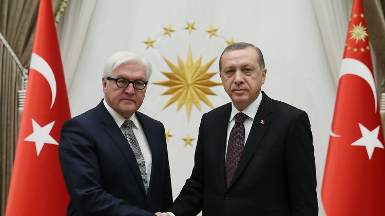 Frank-Walter Steinmeier war im November 2016 damals noch als Außenminister bei einem Treffen bei Staatspräsident Recep Tayyip Erdogan (r).