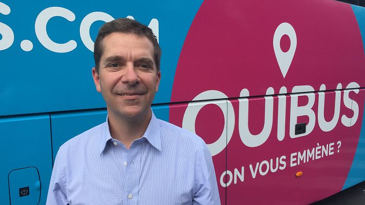 Ouibus-Chef Roland de Barbentane zwinkert den Deutschen schon mal zu.