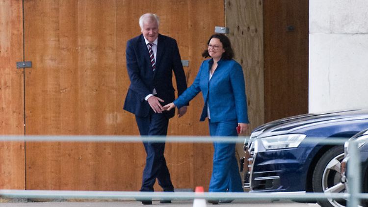 Horst Seehofer und Andrea Nahles am 13. September 2018 in Berlin. 