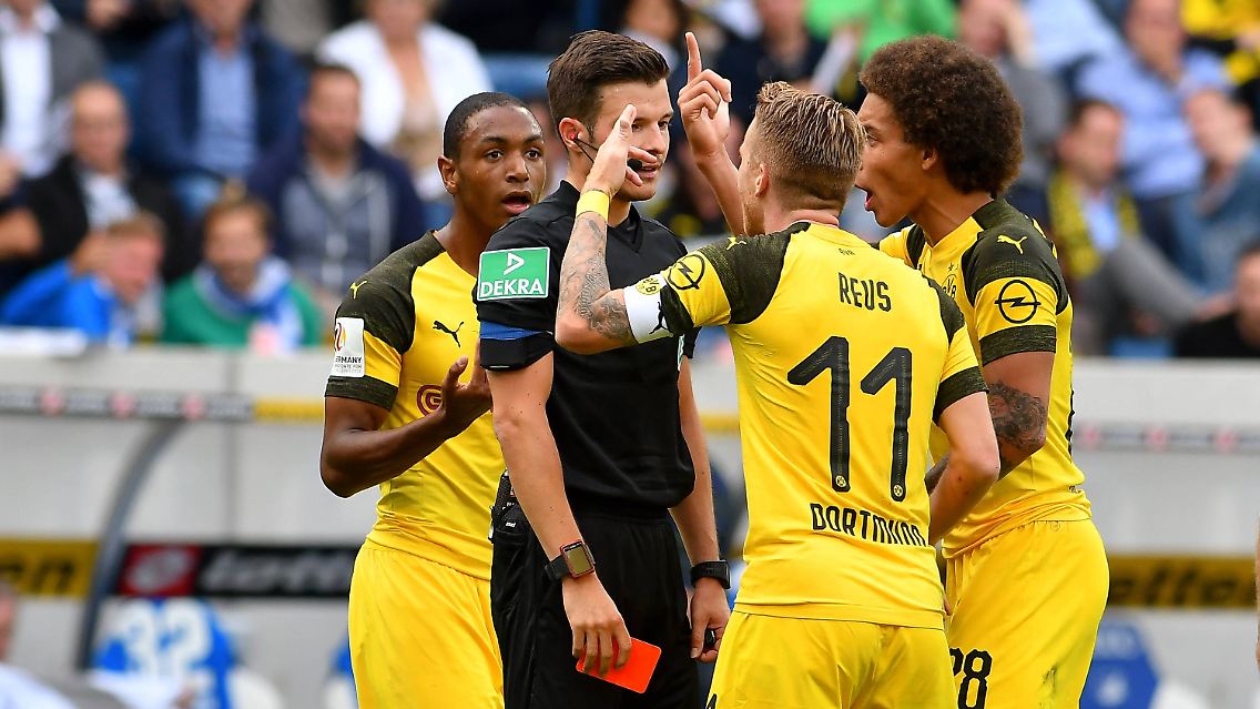 "War Köln heute besetzt?" (Dortmunds Kapitän Marco Reus zum Videoassistenten in Köln angesichts einiger umstrittener Szenen beim 1:1 in Hoffenheim)