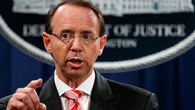 Rod Rosenstein überwacht die Russland-Ermittlungen des FBI.