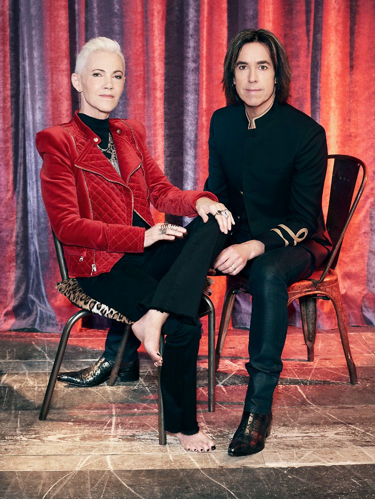 Eines der letzten gemeinsamen Pressebilder von Per Gessle und Marie Fredriksson 2016 - wenig später stieg sie bei Roxette aus.