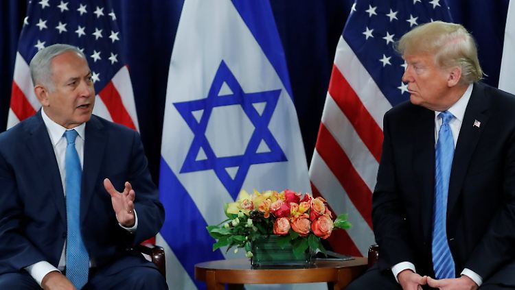 Trump (r.) traf Netanjahu am Rande der UN-Generalversammlung.
