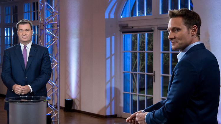 Ministerpräsident Söder (l.) und Herausforderer Hartmann schenkten sich wenig bei diesem Duell.
