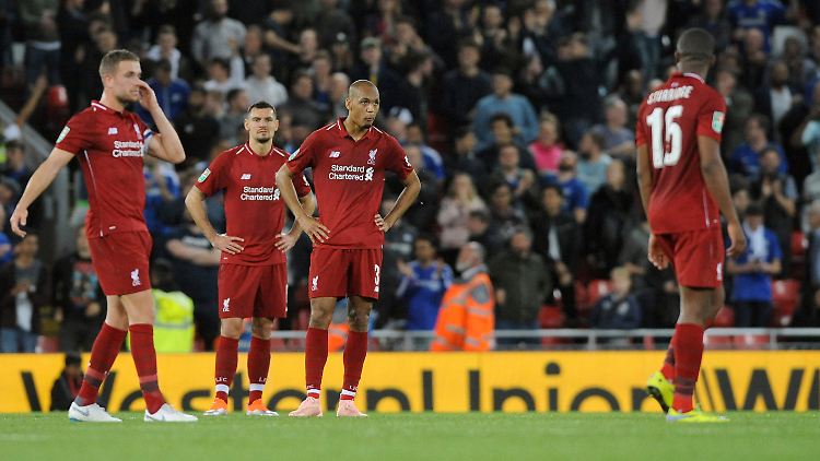 Enttäuschung nach dem Schlusspfiff: Spieler des FC Liverpool