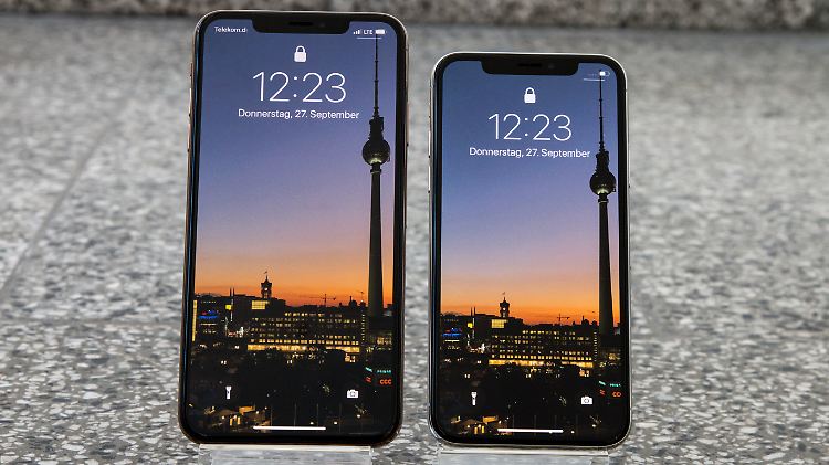 Ob das Display des iPhone XS Max besser als der des iPhone X ist, kann man mit bloßem Auge nicht erkennen.