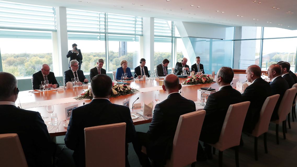 Merkel lud Erdogan im Kanzleramt zum Mittagessen ein.