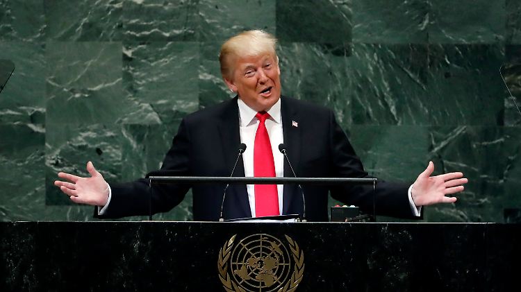 Donald Trump sprach am Dienstag vor der UN-Generalversammlung.