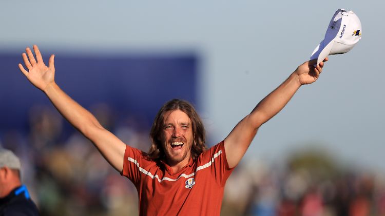 Englands Jungstar Tommy Fleetwood spielt seinen ersten Ryder Cup.