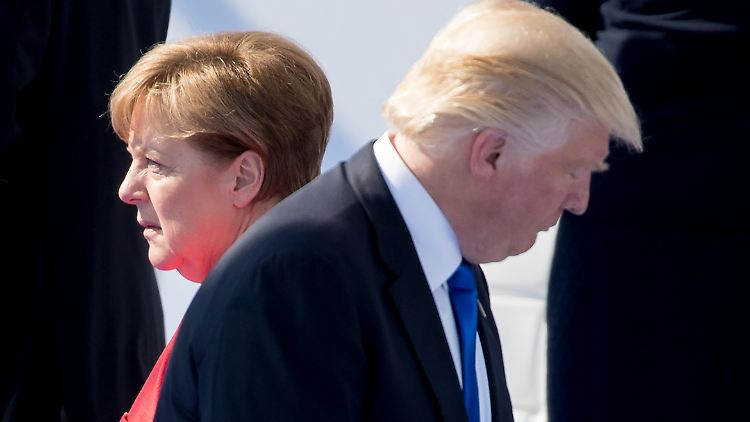 Liegen außenpolitisch weit voneinander entfernt: Angela Merkel und Donald Trump.