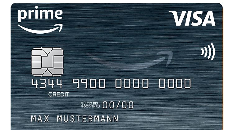 Nüchternes Blau-Grau: Amazon bietet die Karte in Kooperation mit Visa und der Landesbank Berlin an.