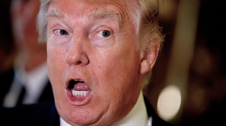 US-Präsident Donald Trump spricht im Trump Tower, dem prunkvollen Wolkenkratzer der Trump Organization. 